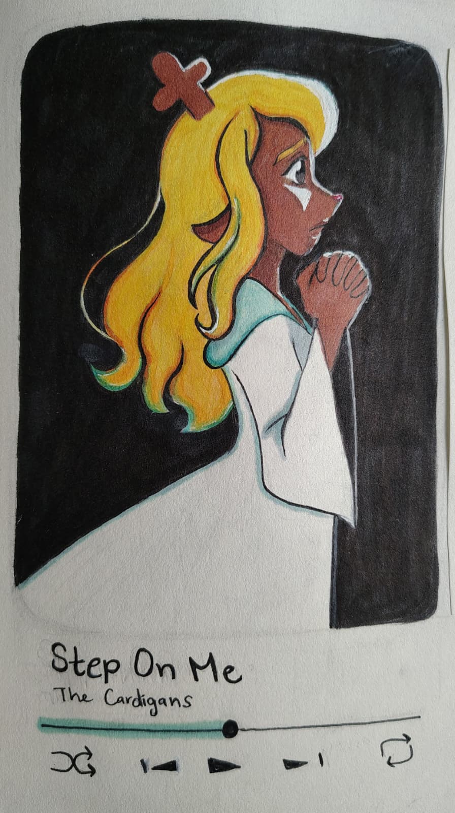 drawing of the character Noelle from Deltarune